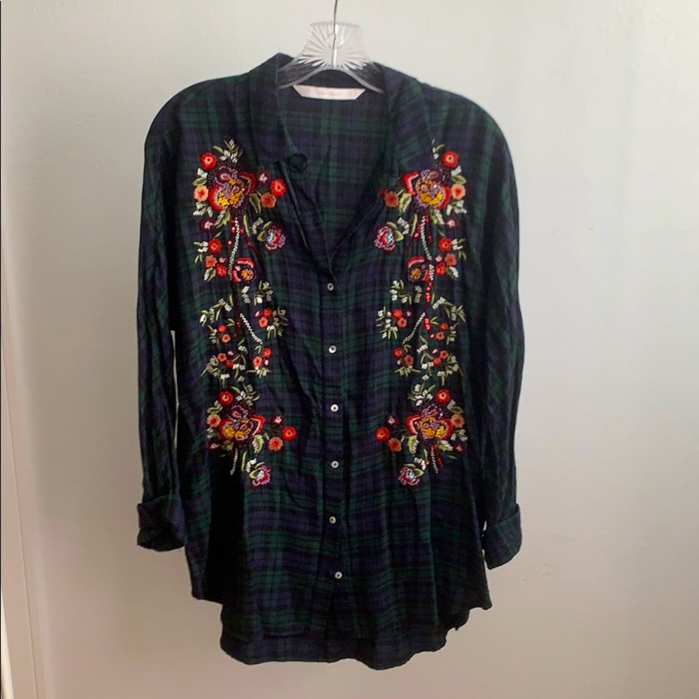 Beaded flannel